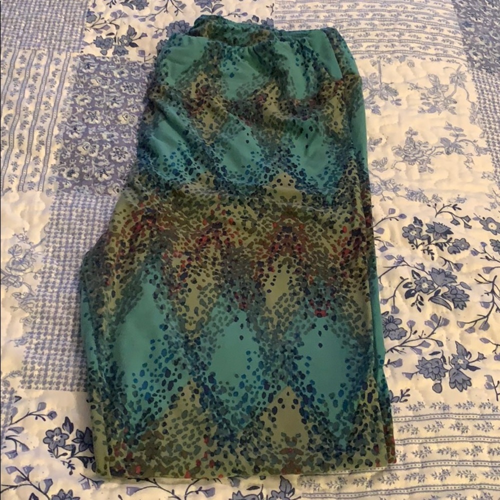 Green Olive Teal Black Diamond LulaRoe TC Leggings